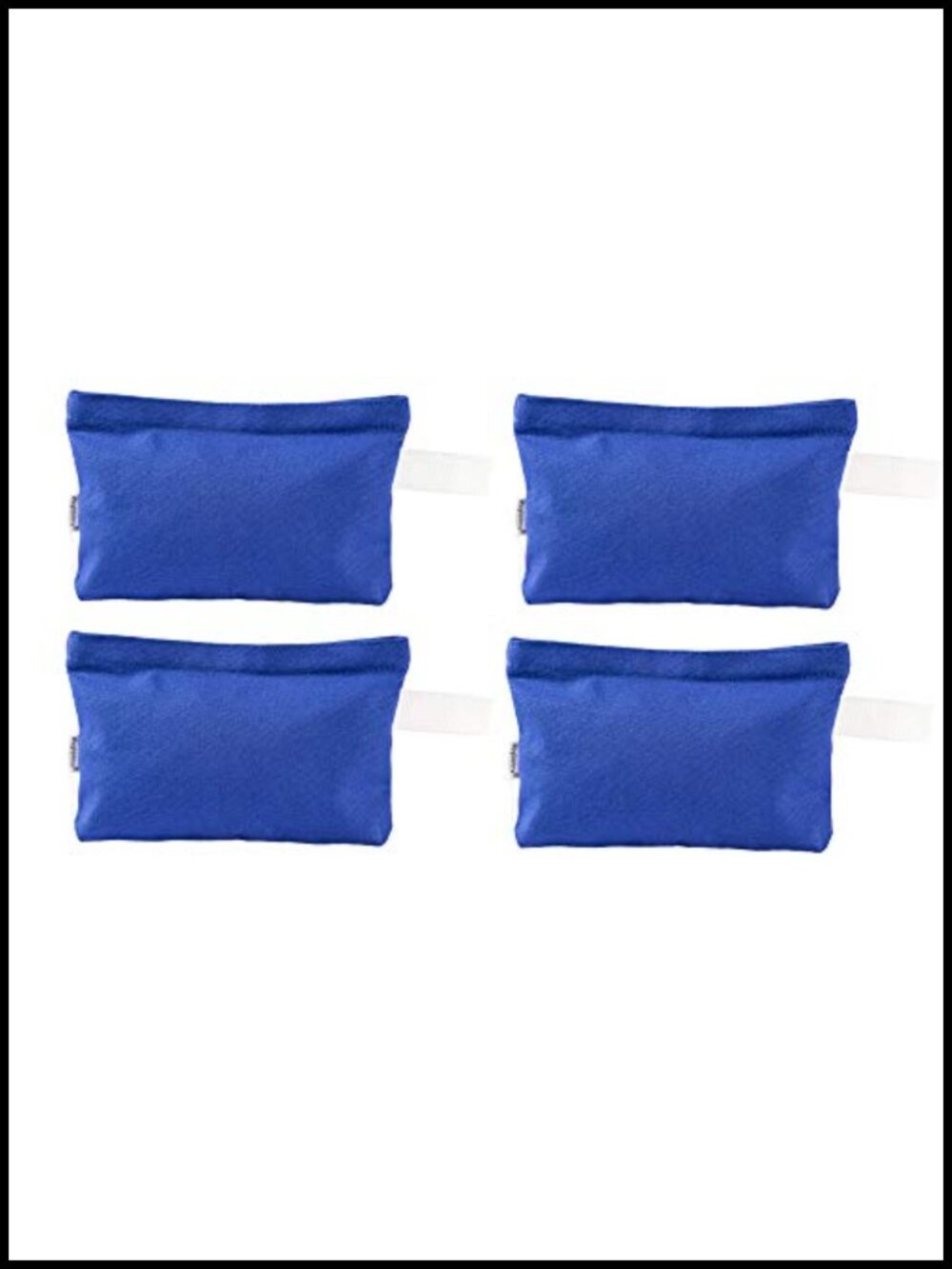 Canvas Makeup Bag 4-Pack Cotton Zipper Pouch Cosmetic Accessory Storage